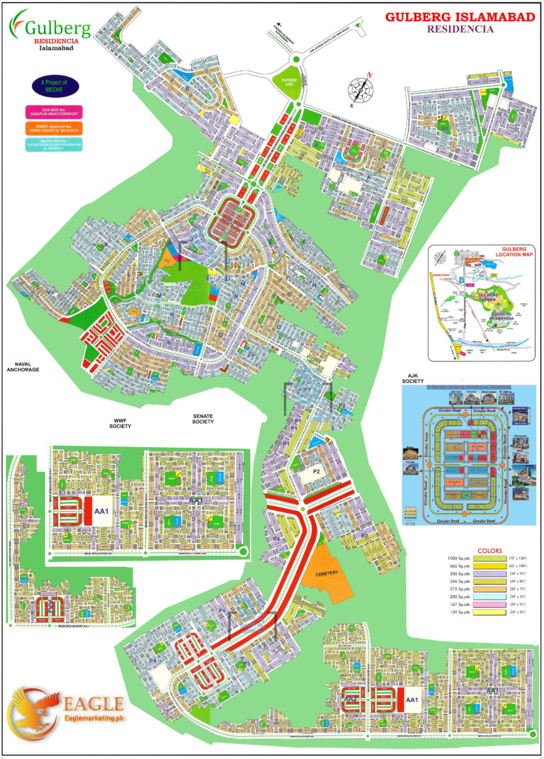 Gulberg Green Islamabad Map Gulberg Green Residencia – Eagle Marketing